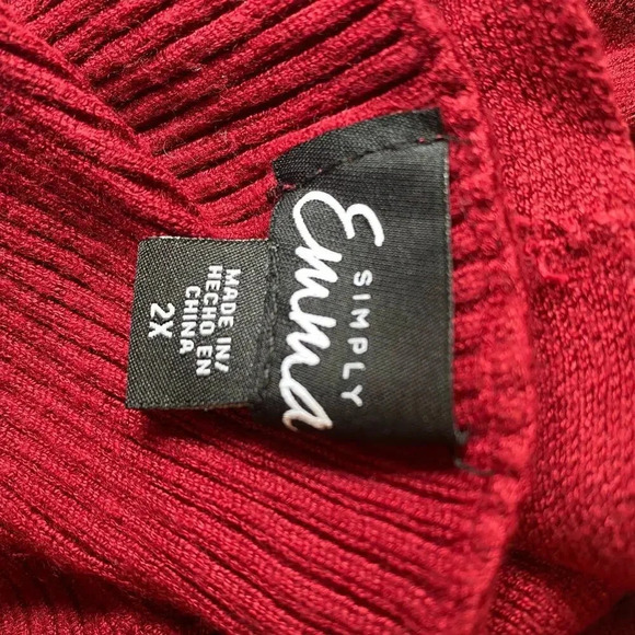 Simply Emma soft cozy comfy woman open Sweater cardigan, plus size 2X Stretch - Picture 4 of 7